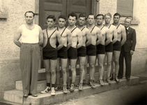 K. Spieß, W. Scholl, G. Tiedemann, E. Mahl, R. Nagel, H. Zimmermann, E. Flohr, W. Amberger, H. Wenz, A. Kunz (1953) K. Spieß, W. Scholl, G. Tiedemann, E. Mahl, R. Nagel, H. Zimmermann, E. Flohr, W. Amberger, H. Wenz, A. Kunz (1953)